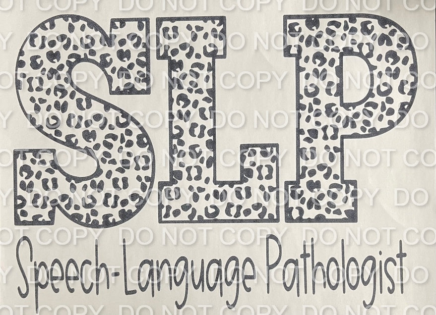 Speech- Language Pathologist Leopard Single Color (Adult)