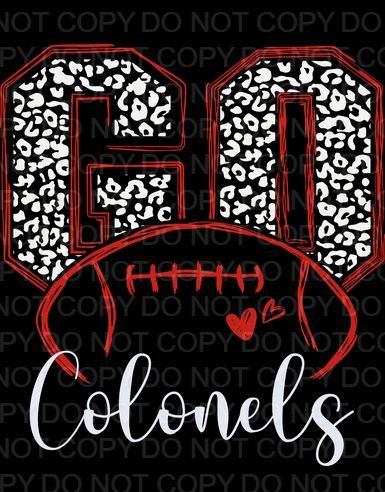 Go Colonels with leopard and a football Red and White (Direct To Film)
