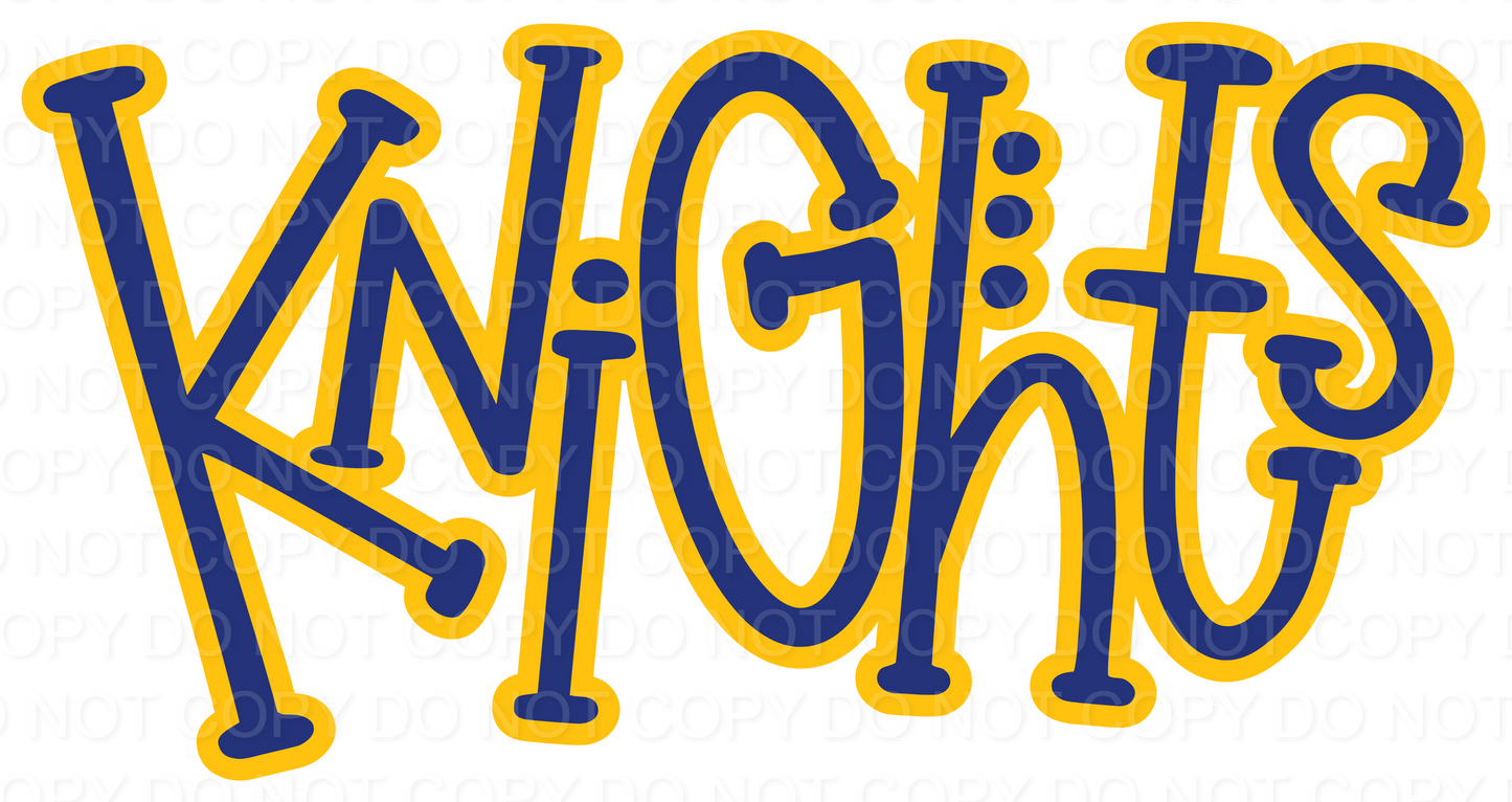 KNIGHTS GS DOTS BLUE (Direct To Film)