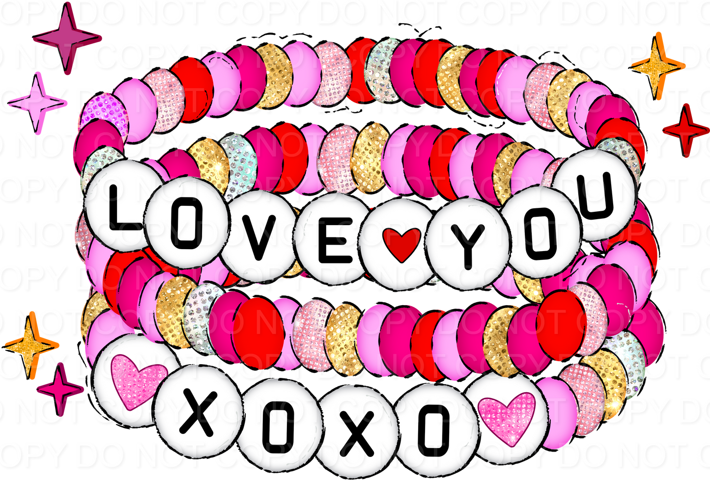 Love You XOXO Bracelet GS (Direct To Film)