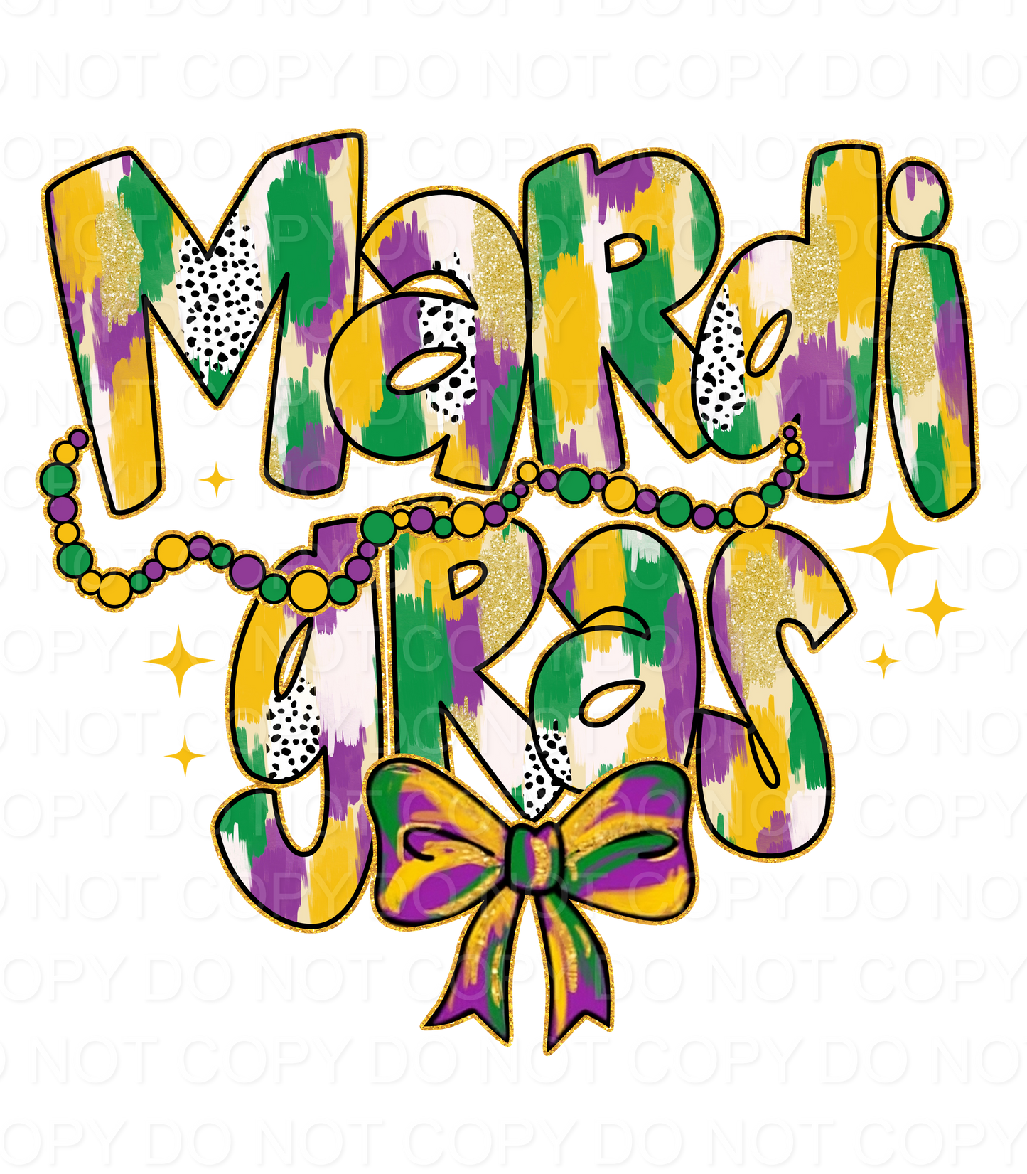 Mardi Gras Brushstroke (Direct To Film)