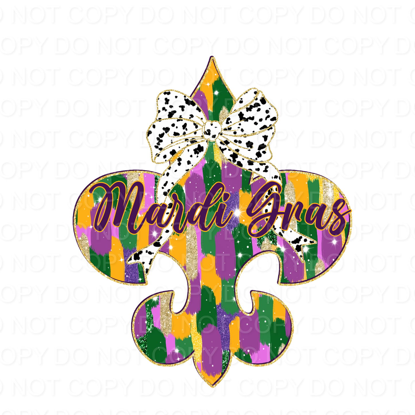 Mardi Gras FDL Brushstroke (Direct To Film)