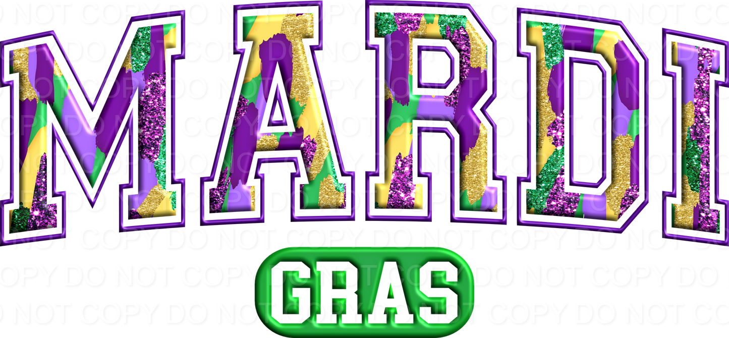 Mardi Gras Varsity Brush GS (Direct To Film)