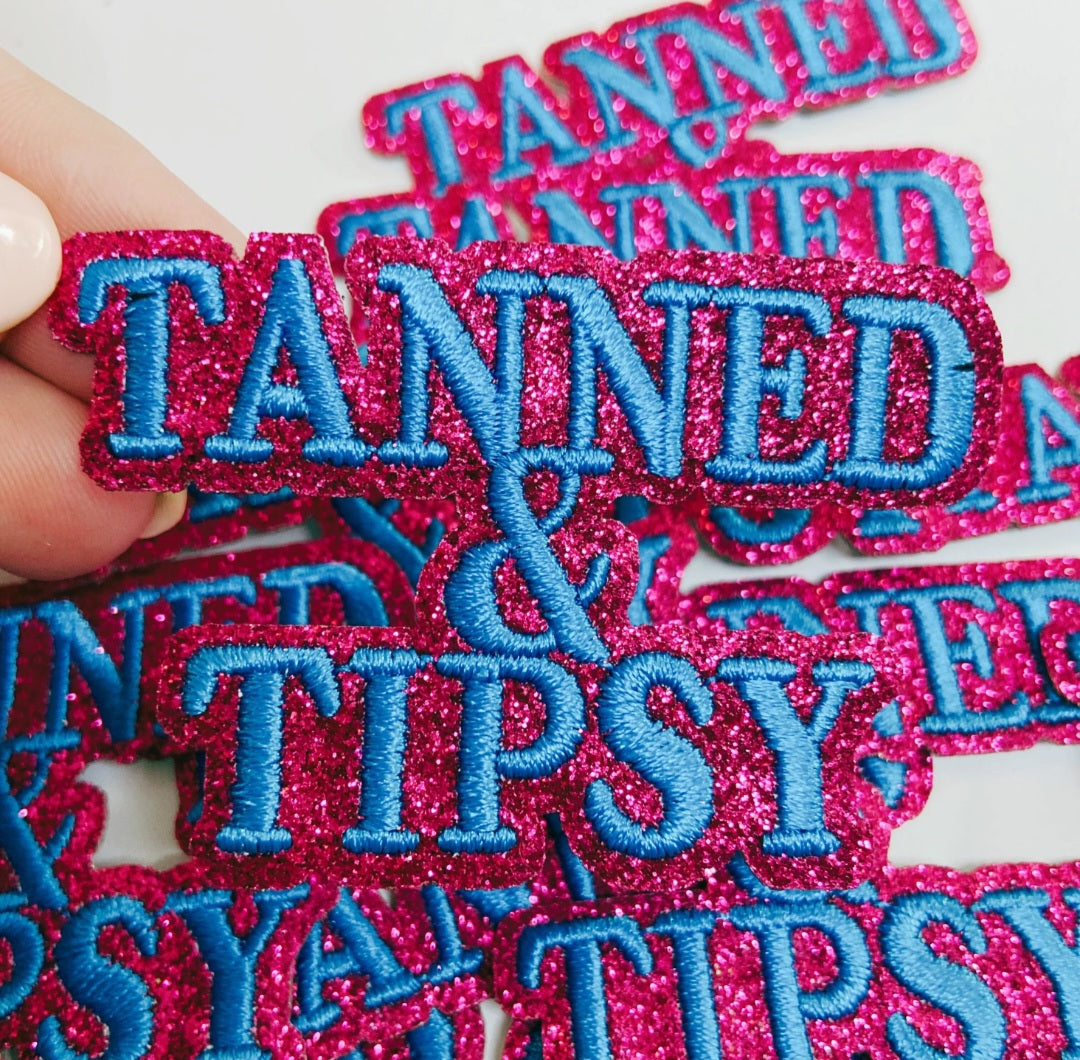 Tanned & Tipsy Embroidered Hat Patch
