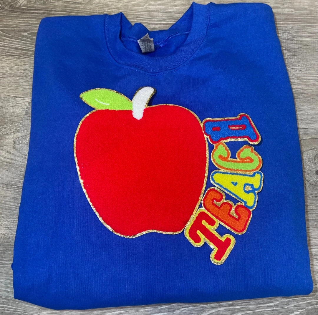 Teach/Apple Chenille Patch