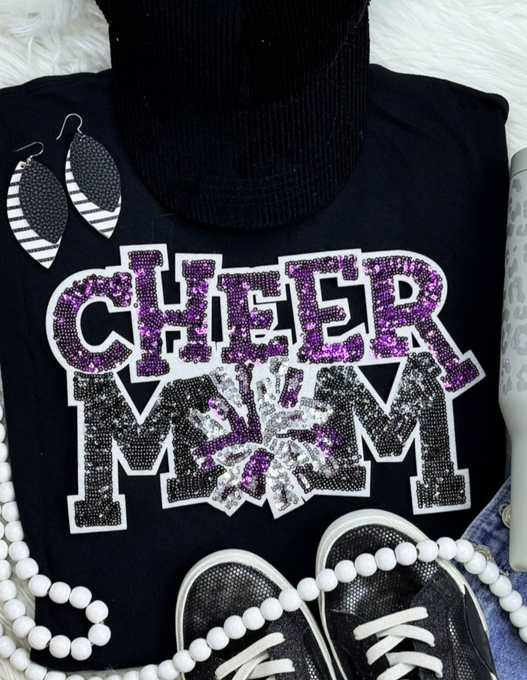 "Cheer Mom" Sequin Patch