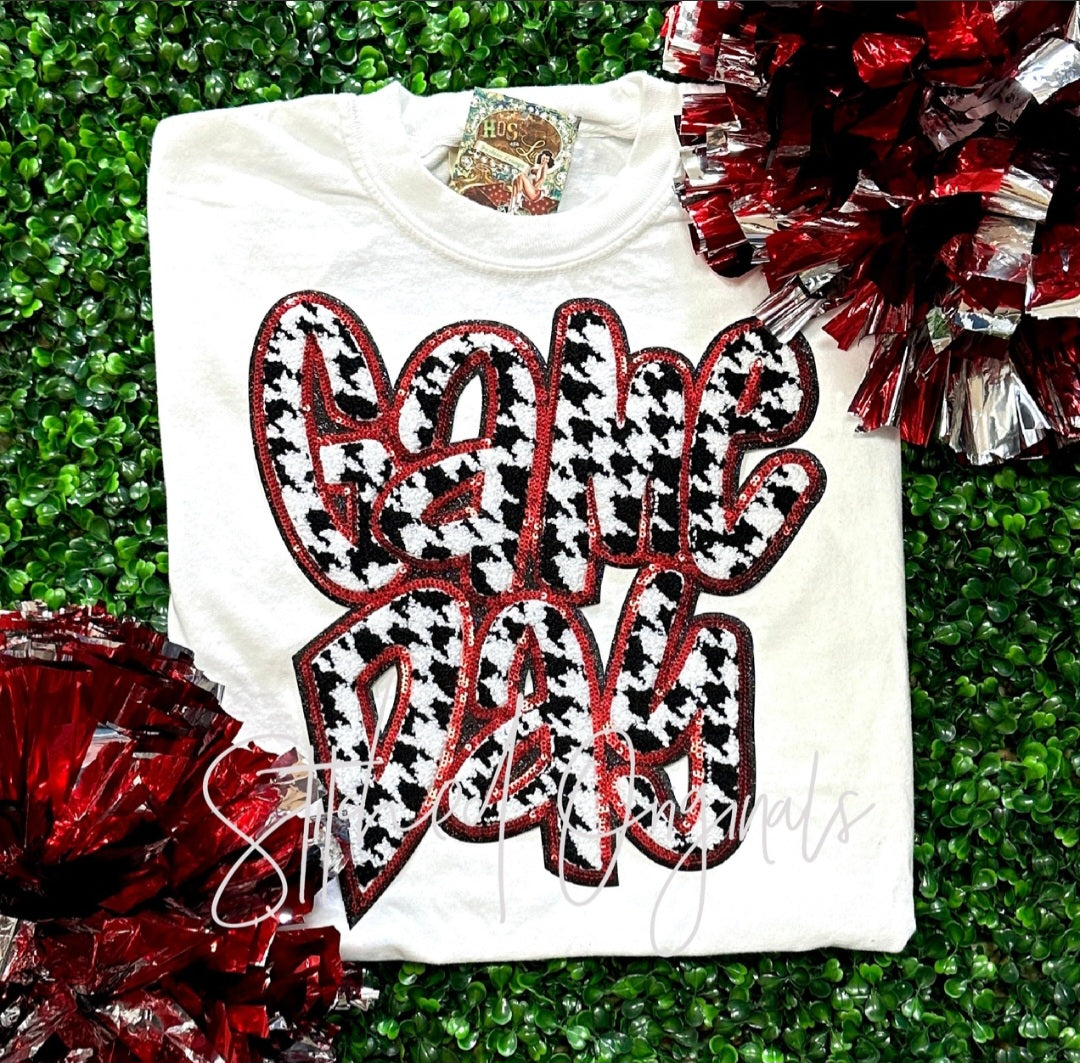 Houndstooth Game Day Chenille Patch