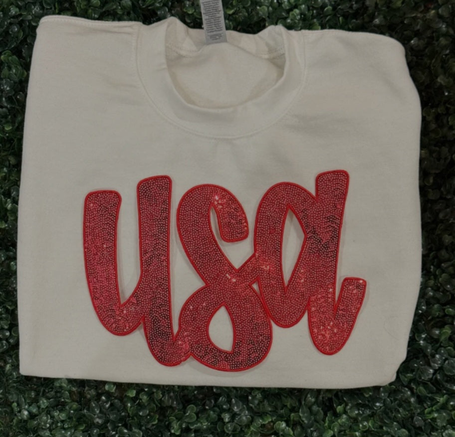 USA Sequin Patch