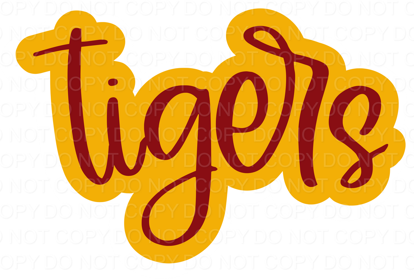 Tigers Script Outline Crimson (Direct To Film)