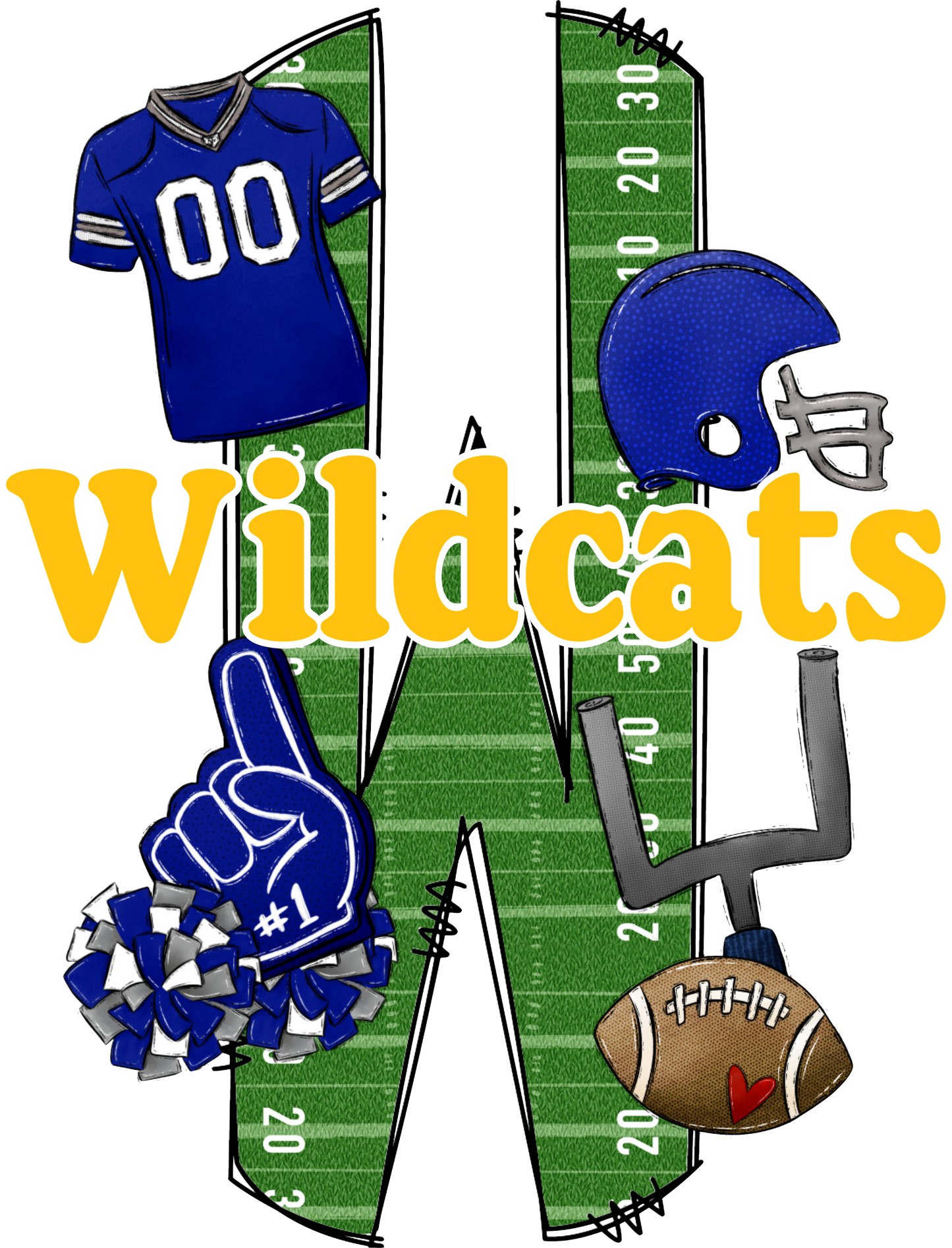 WILDCATS LETTER FOOTBALL FIELD -ROYAL (Direct To Film)