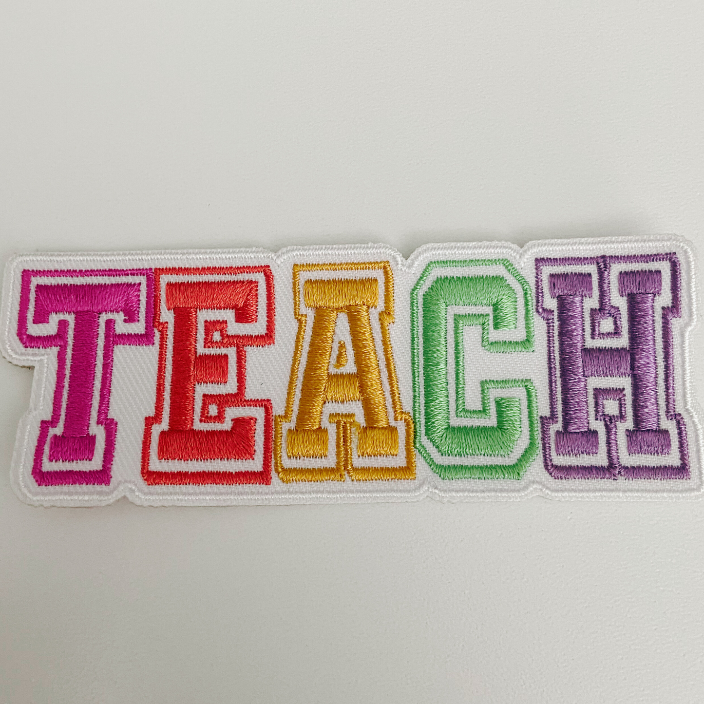 4" TEACH - Embroidered Hat Patch