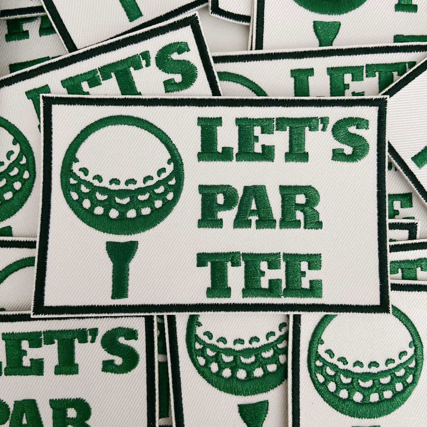 3.5" LET'S PAR TEE (golf) - Embroidered Hat Patch