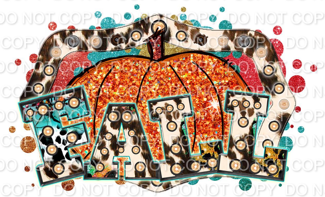 Fall with pumpkin and cow print (Direct To Film)