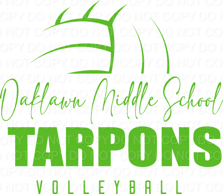 Oaklawn Middle School Half Ball DTF Print