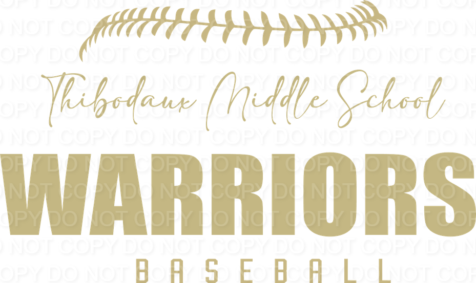 Thibodaux Middle School Half Ball DTF Print