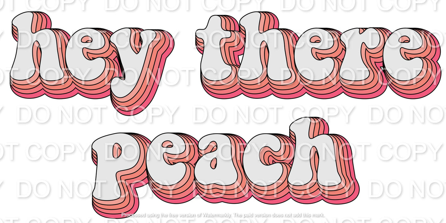 Hey There Peach Full Color (Adult)