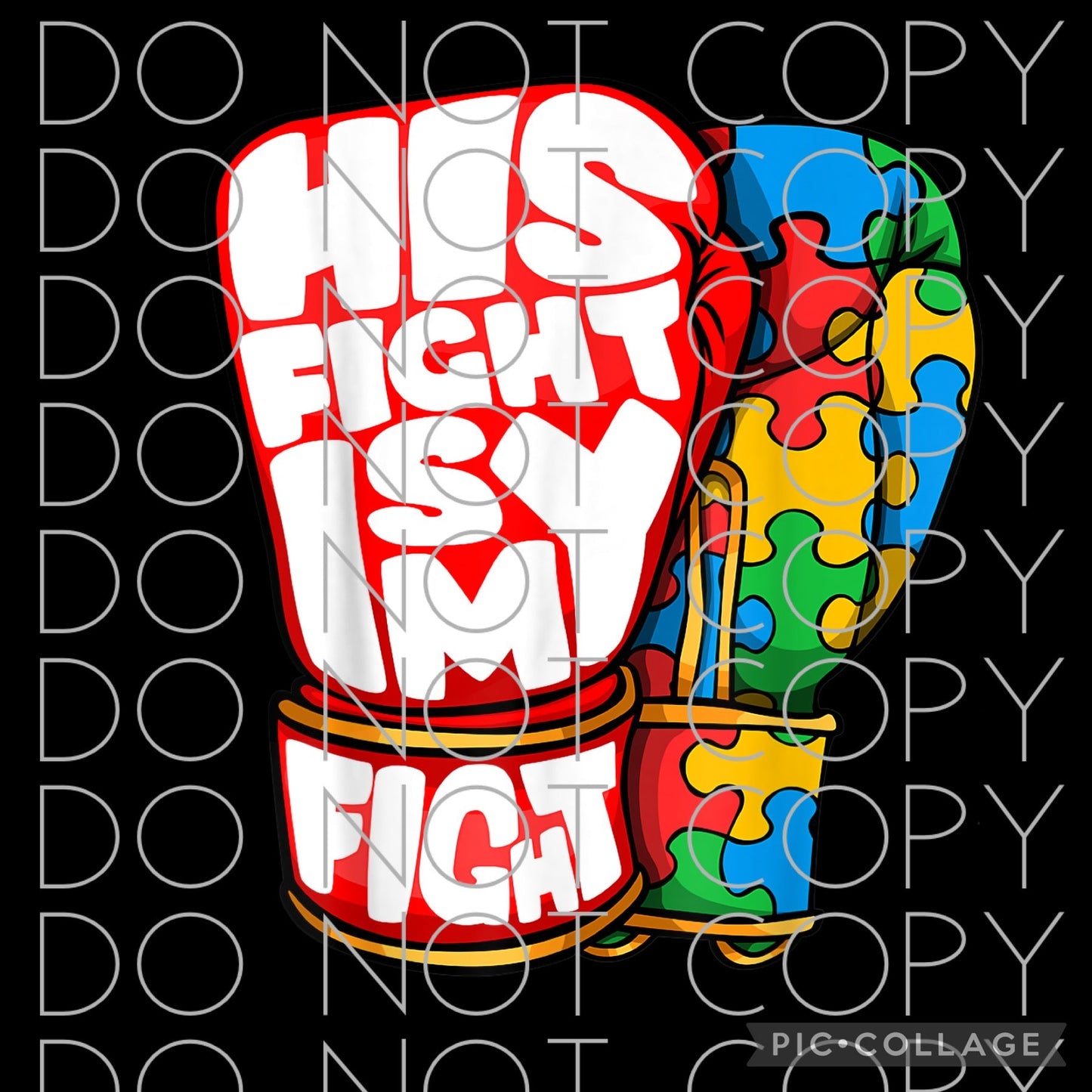 His fight is my fight boxing glove(Direct To Film)