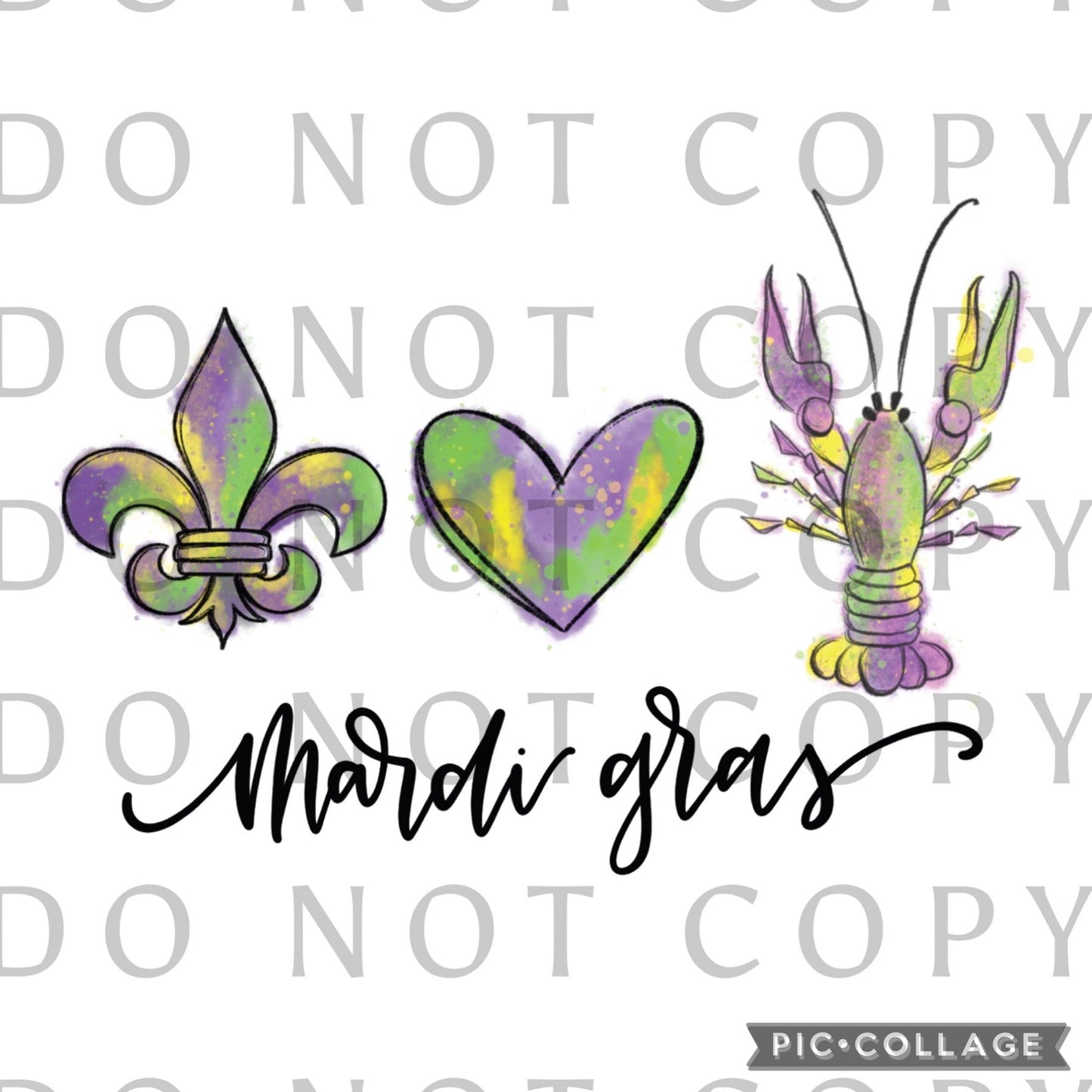 Mardi Gras FDL Heart Crawfish (Direct To Film)