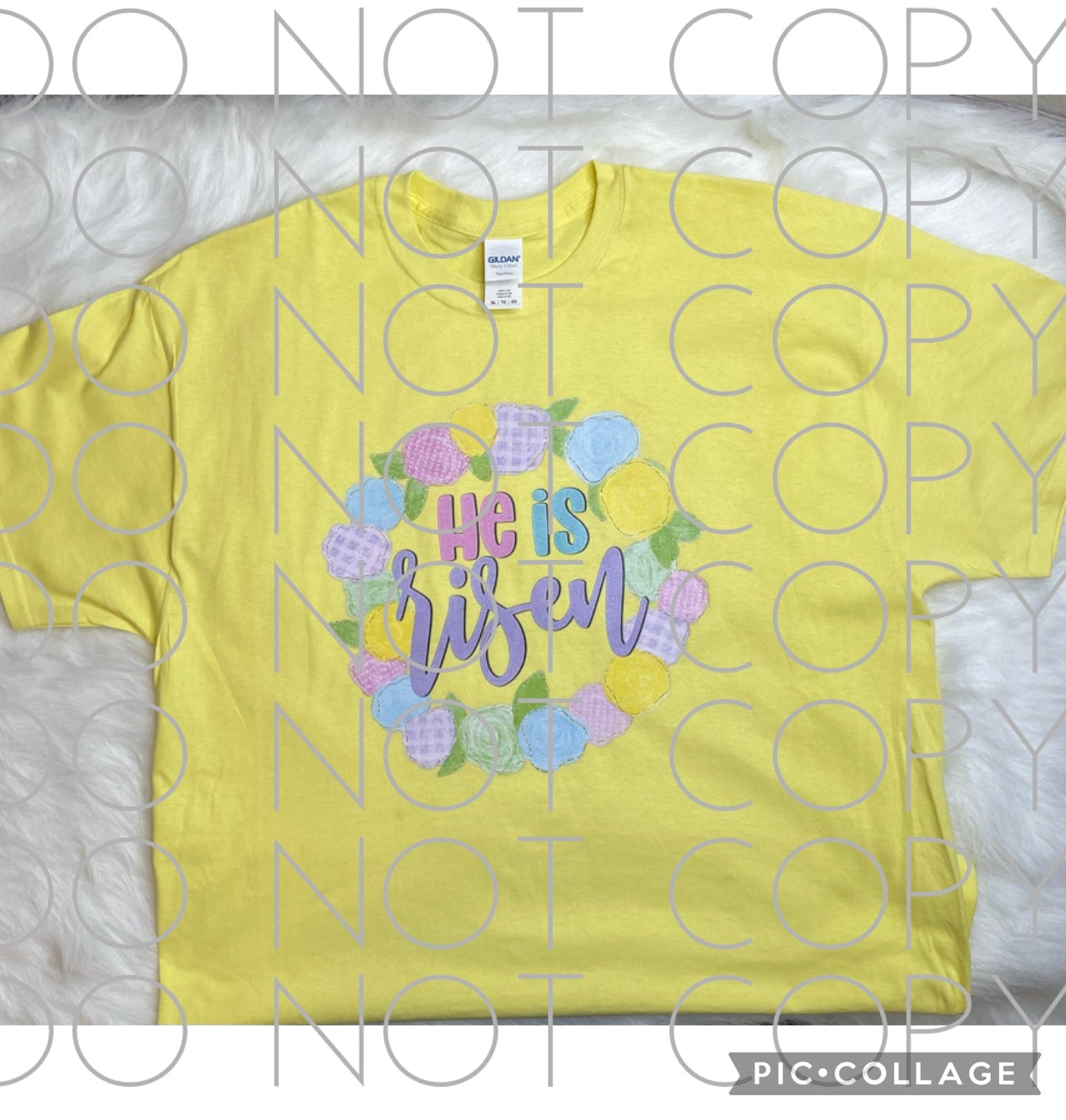 He is risen with Floral Wreath Full Color (Adult)