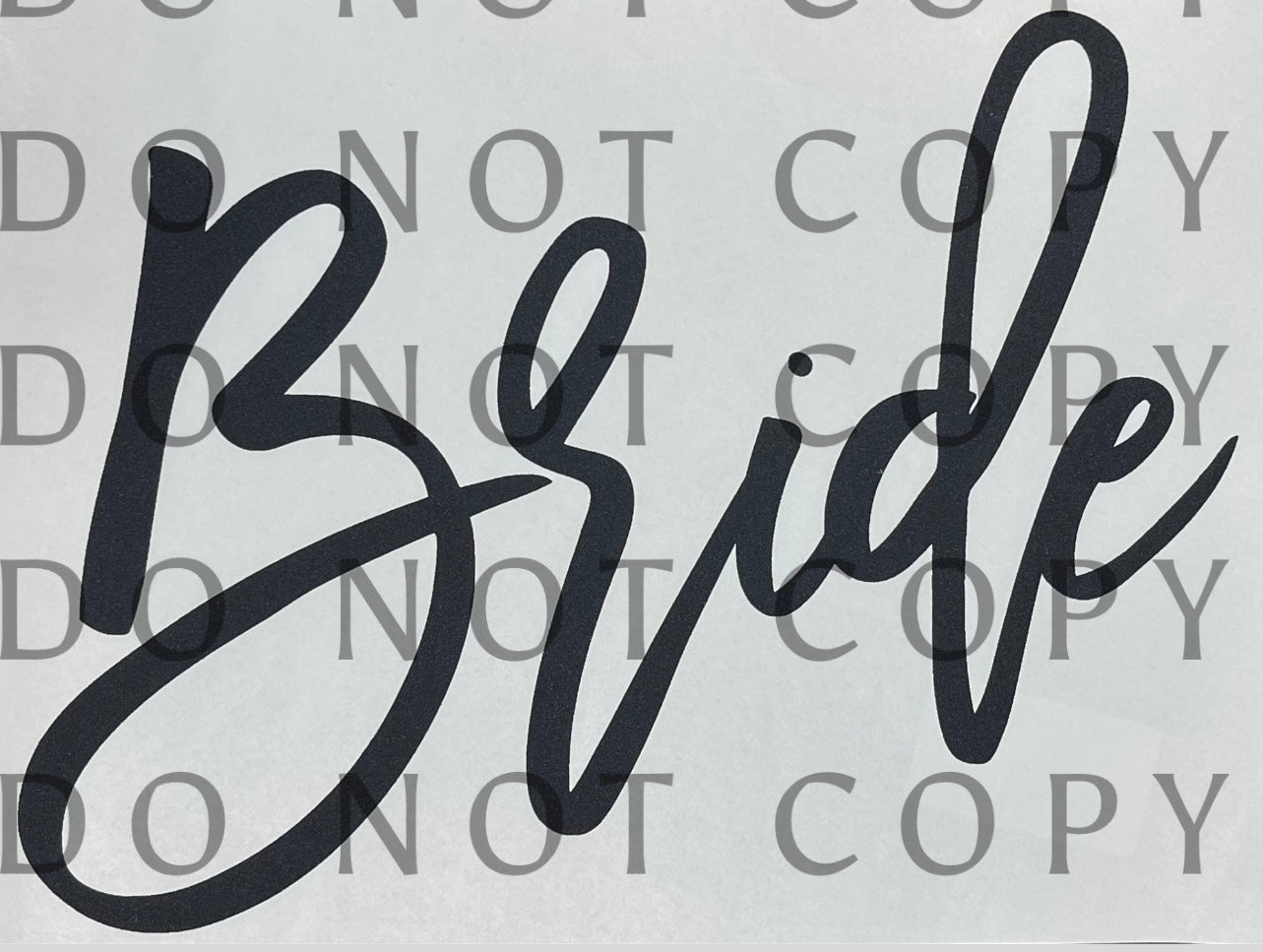 Bride Script Single Color (Adult)