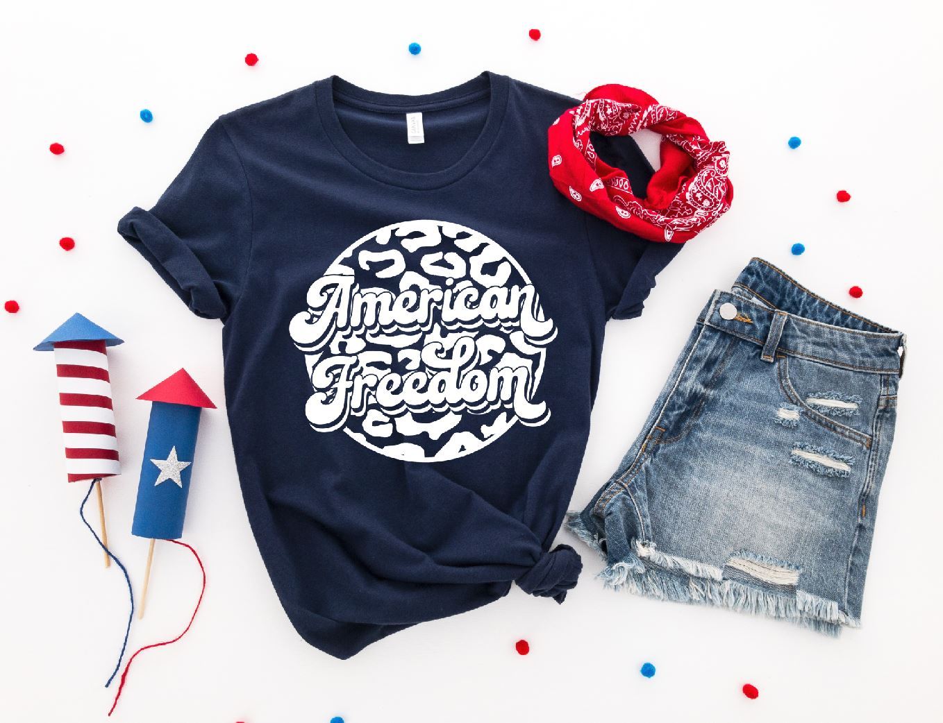 American Freedom Leopard Circle Single Color (Adult)