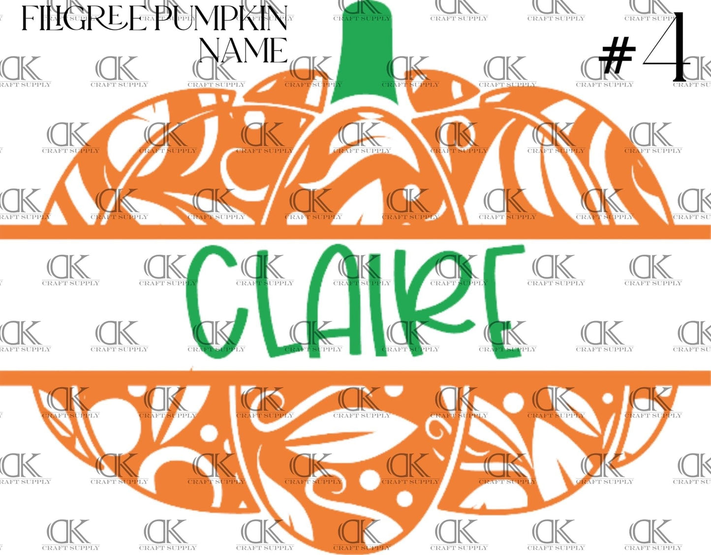 Filigree Pumpkin Name(Direct To Film)