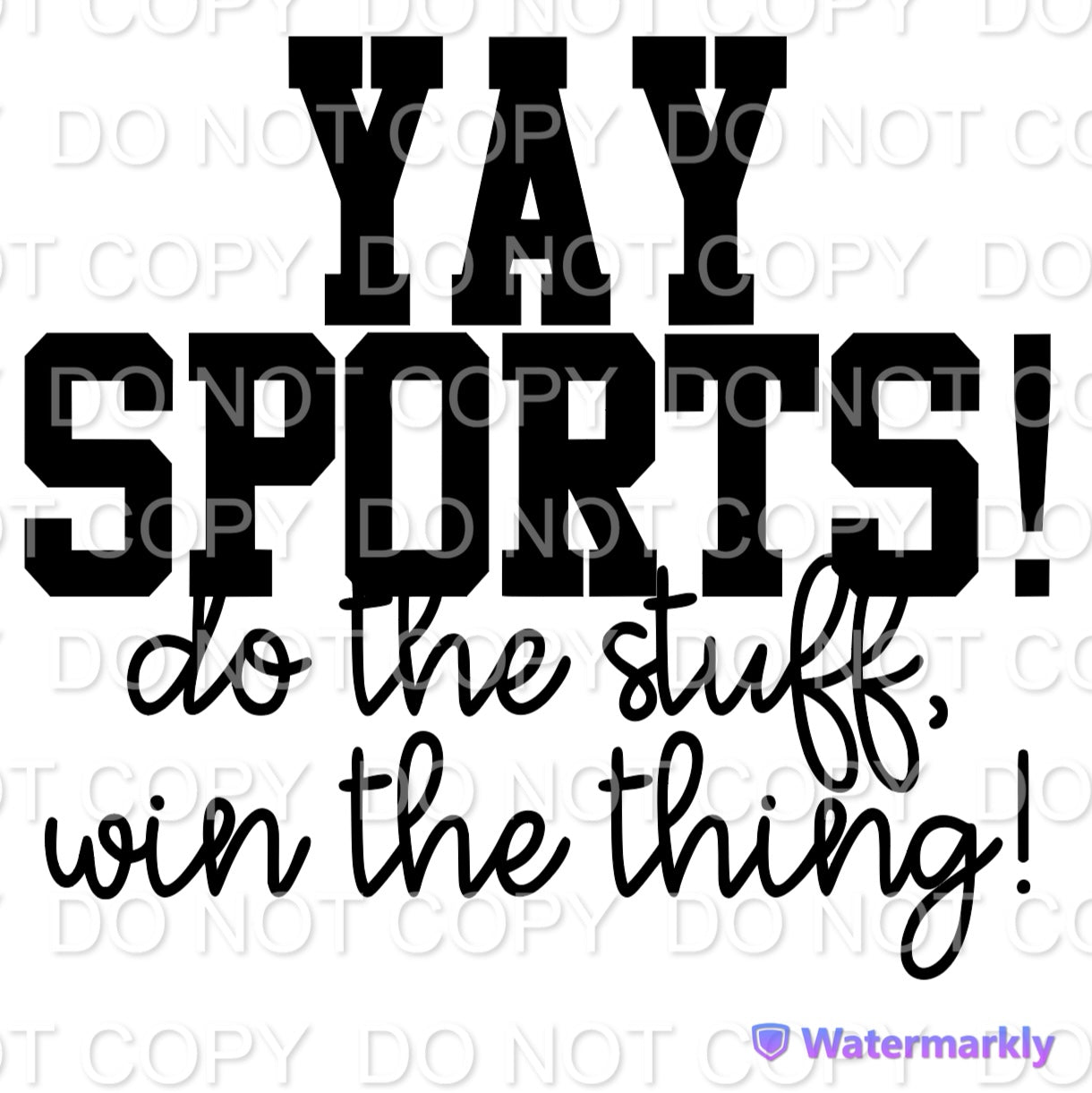 Yay Sports! Black Single Color (Adult)