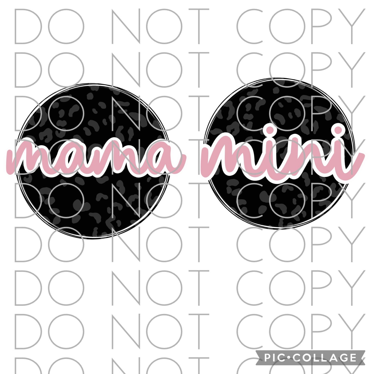 Mama or Mini Black Leopard Circle (Direct To Film)