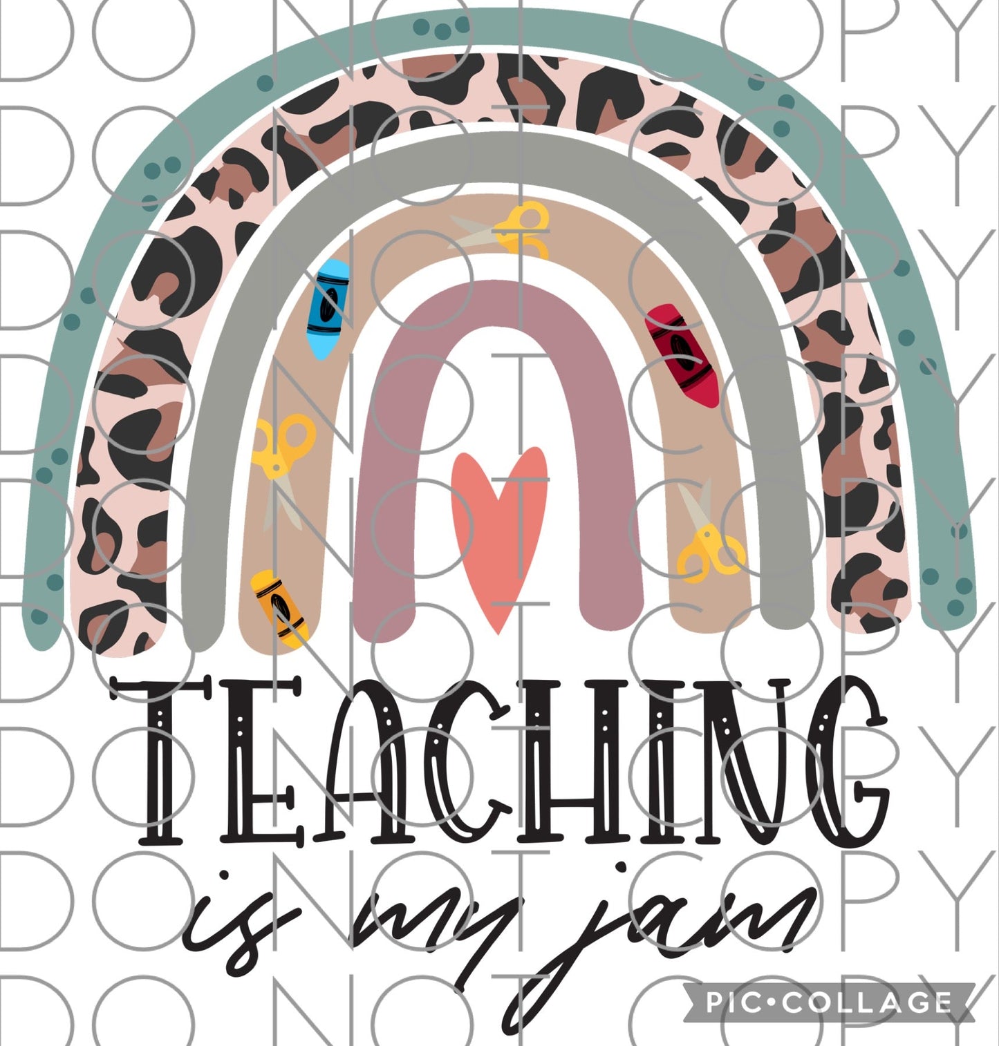 Teaching is my jam with Rainbow (Sublimation)
