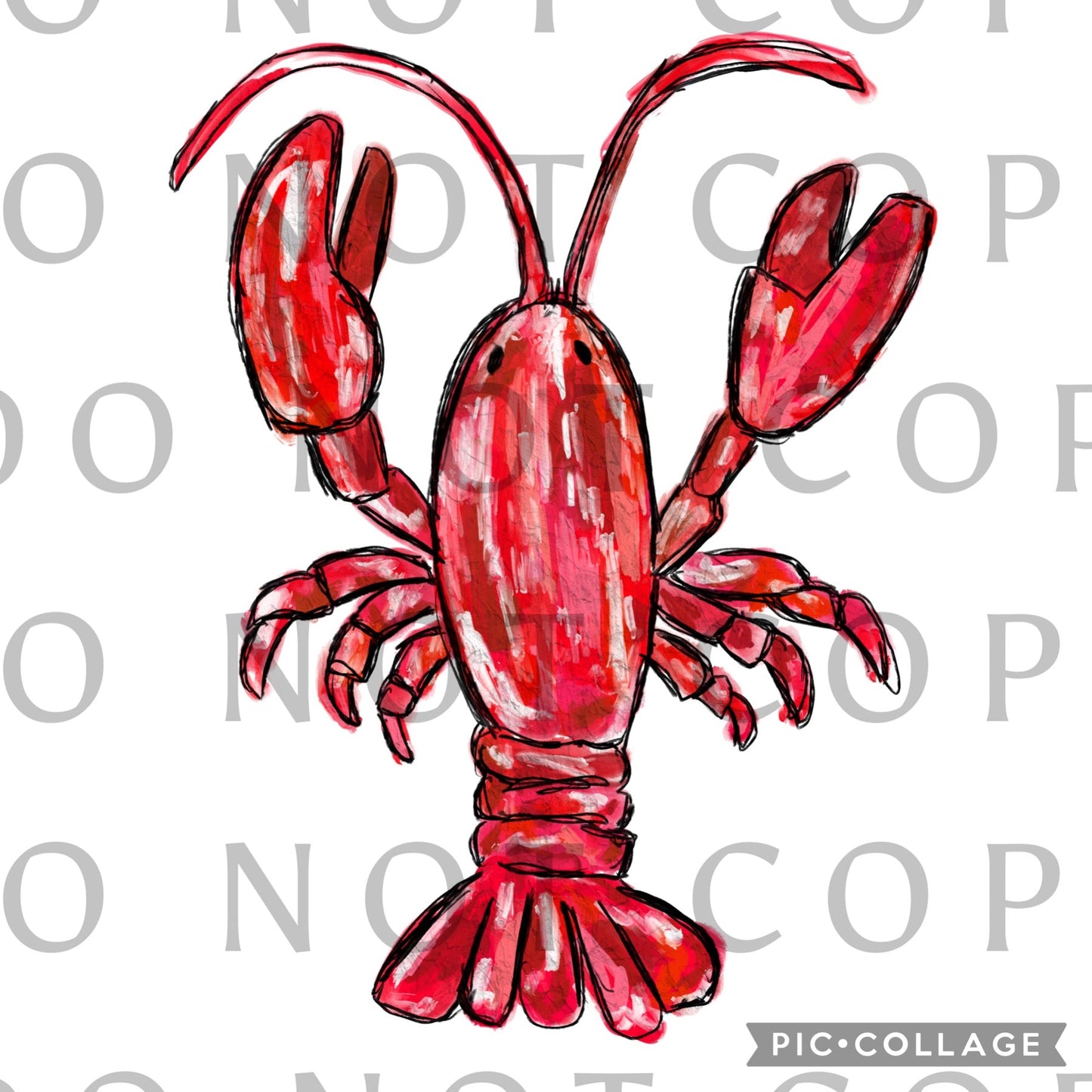 Watercolor Crawfish (Direct To Film)