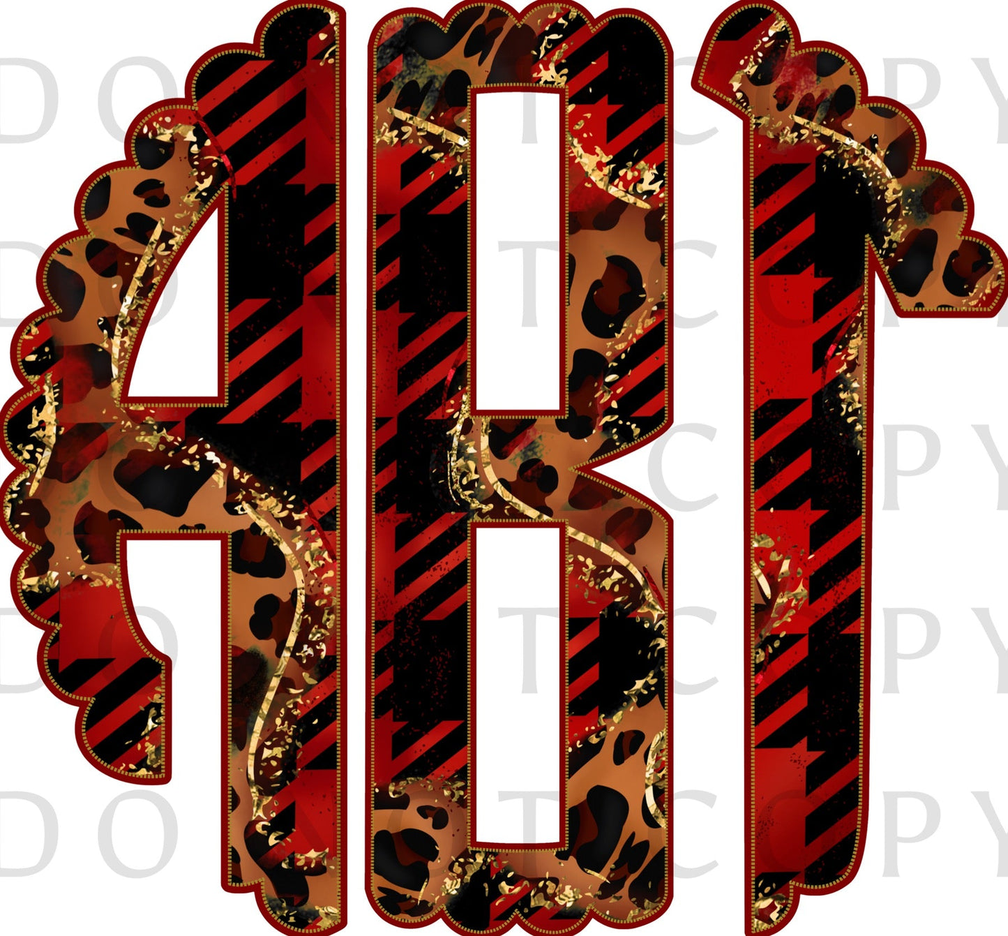Buffalo plaid monogram (Direct To Film)