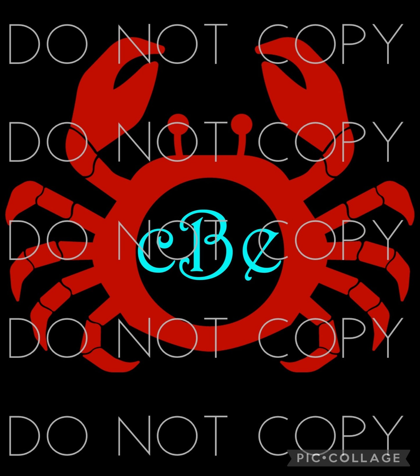 Crab Monogram(Direct To Film)