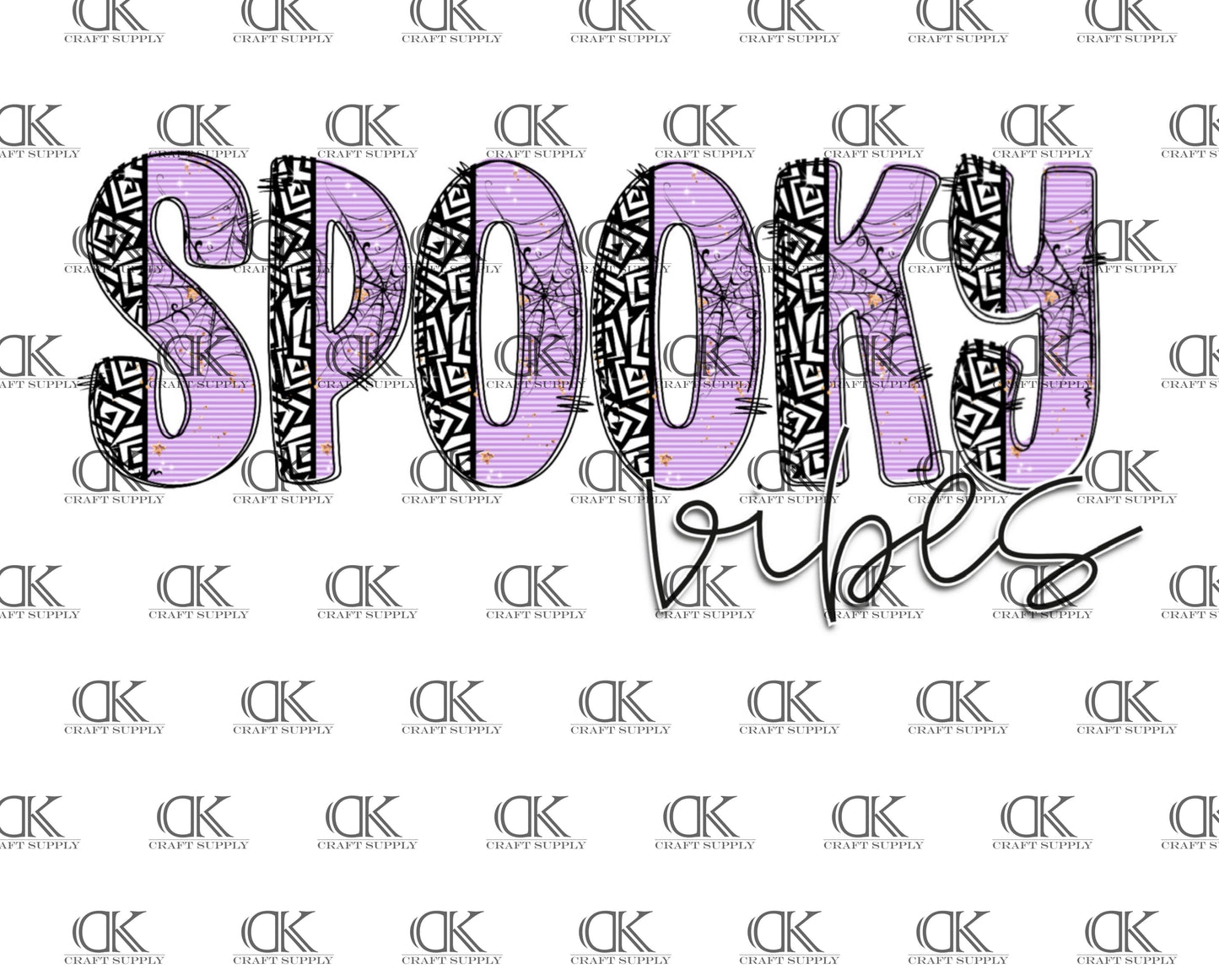 Purple Black and White Spooky Vibes (Direct To Film)