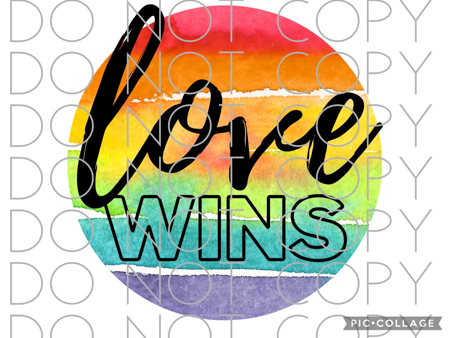 Love Wins rainbow circle (Direct To Film)
