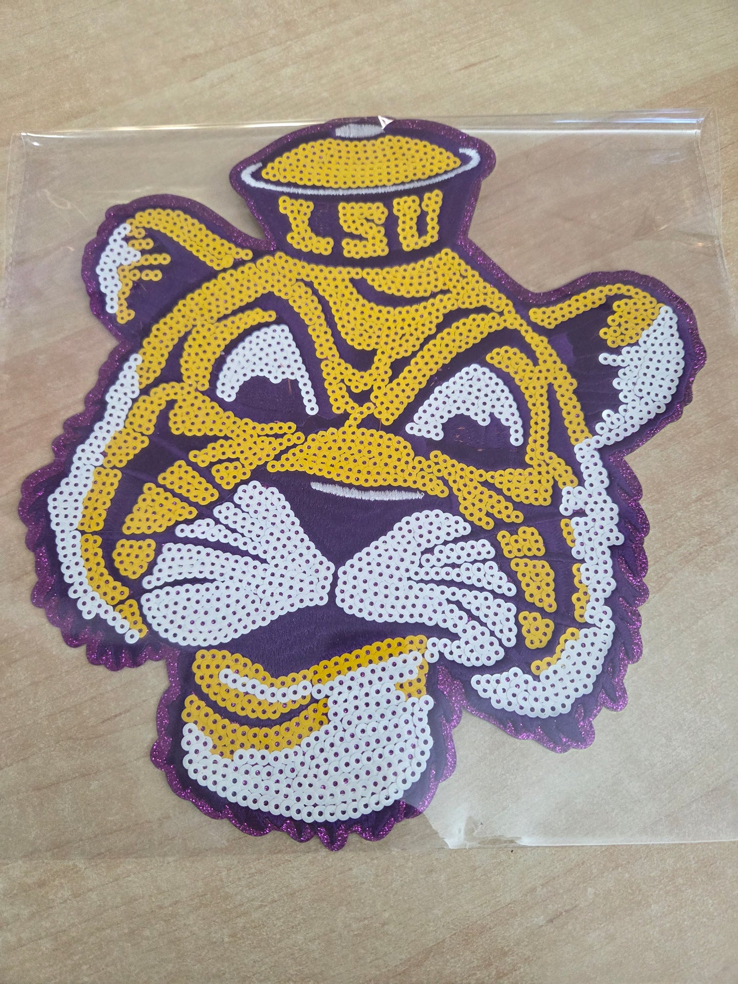 Traditional Tiger Head Sequin Patch