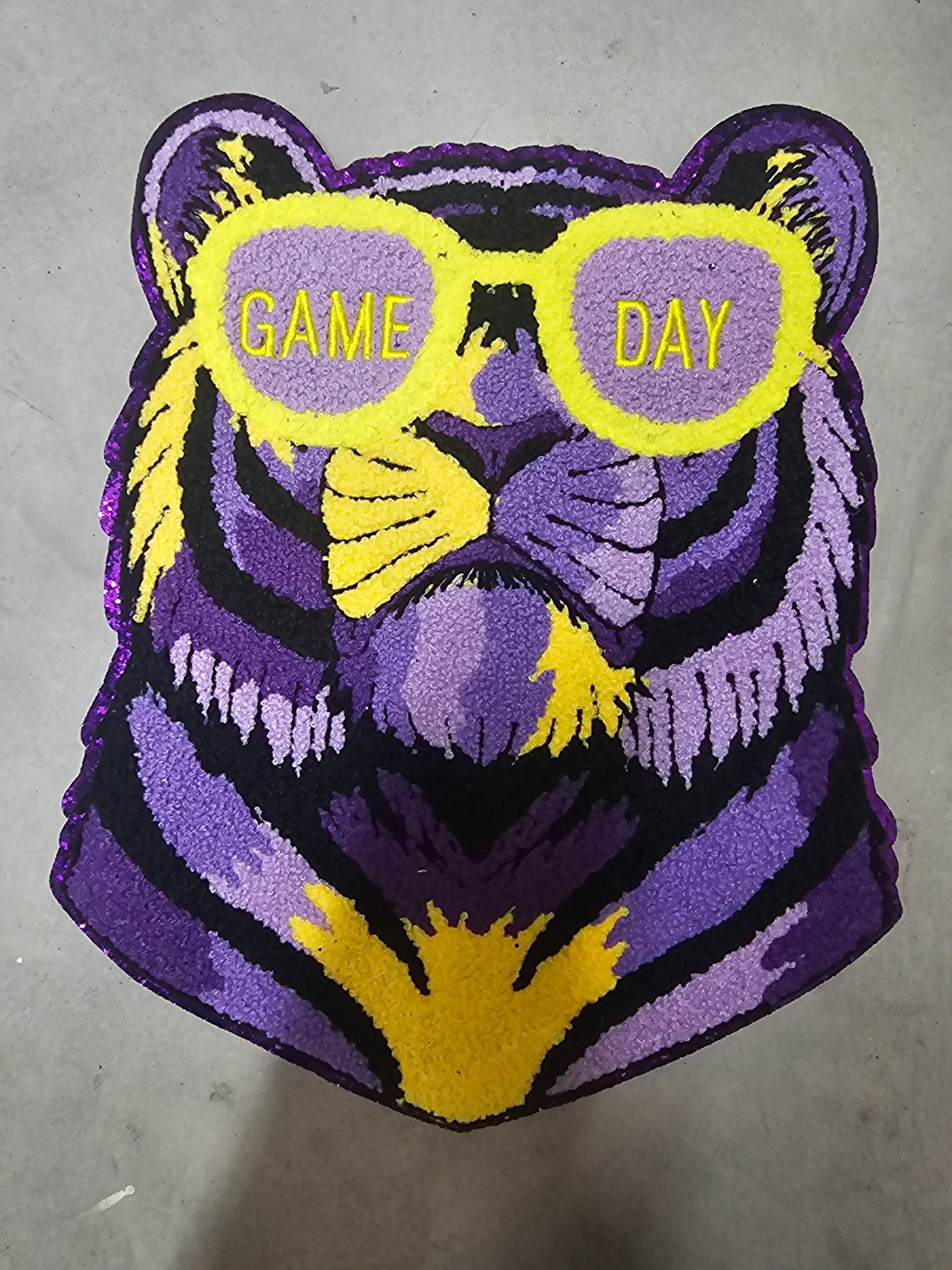 Chenille Tiger Game Day Patch 10"