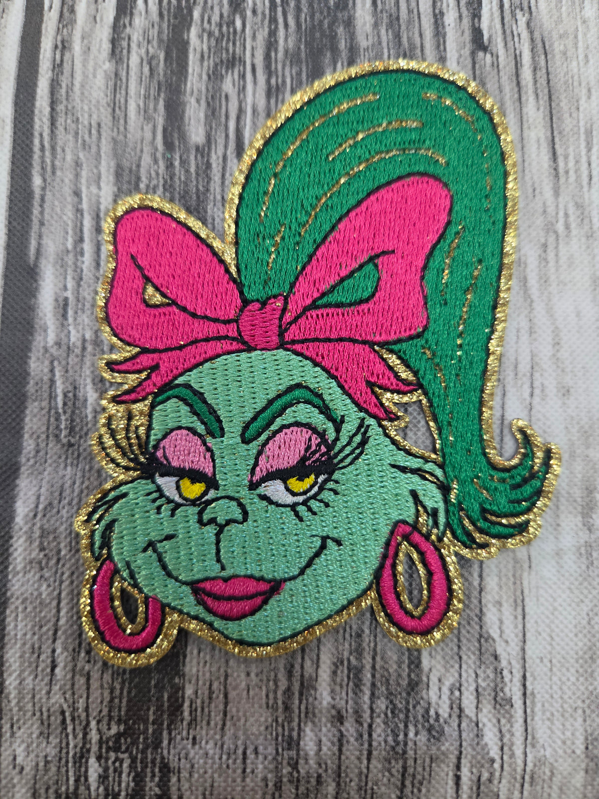 Green Girl Embroidered Patch