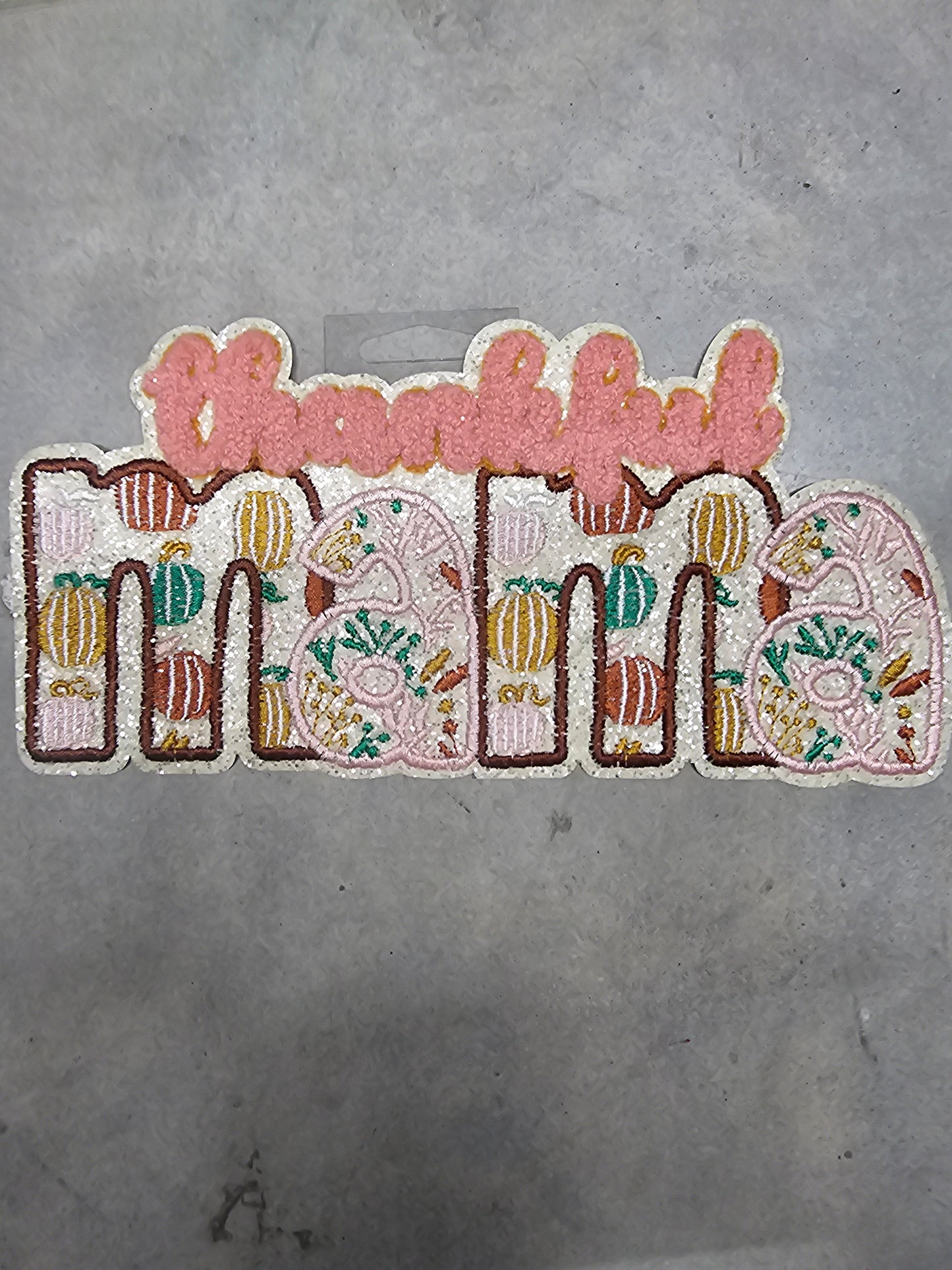Thankful Mama Chenille Patch
