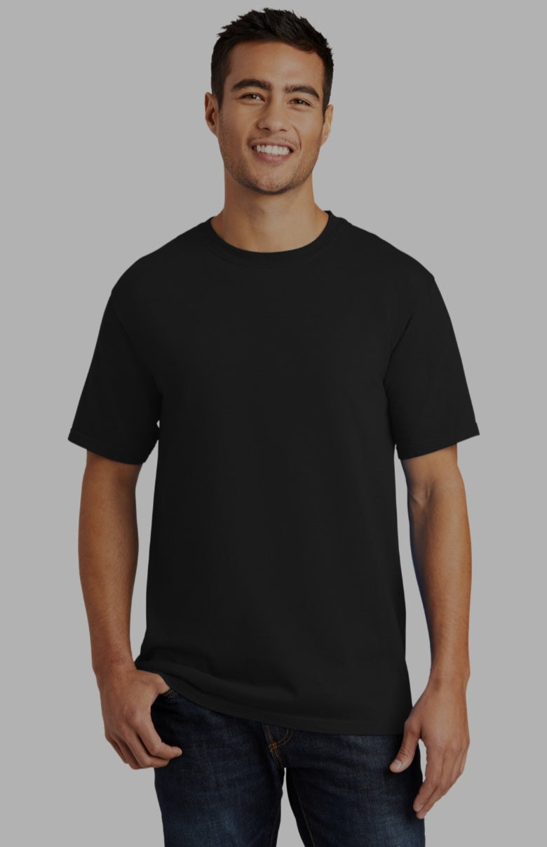 Black- Port and Company Beach Wash Garnet Dye Tee 099-