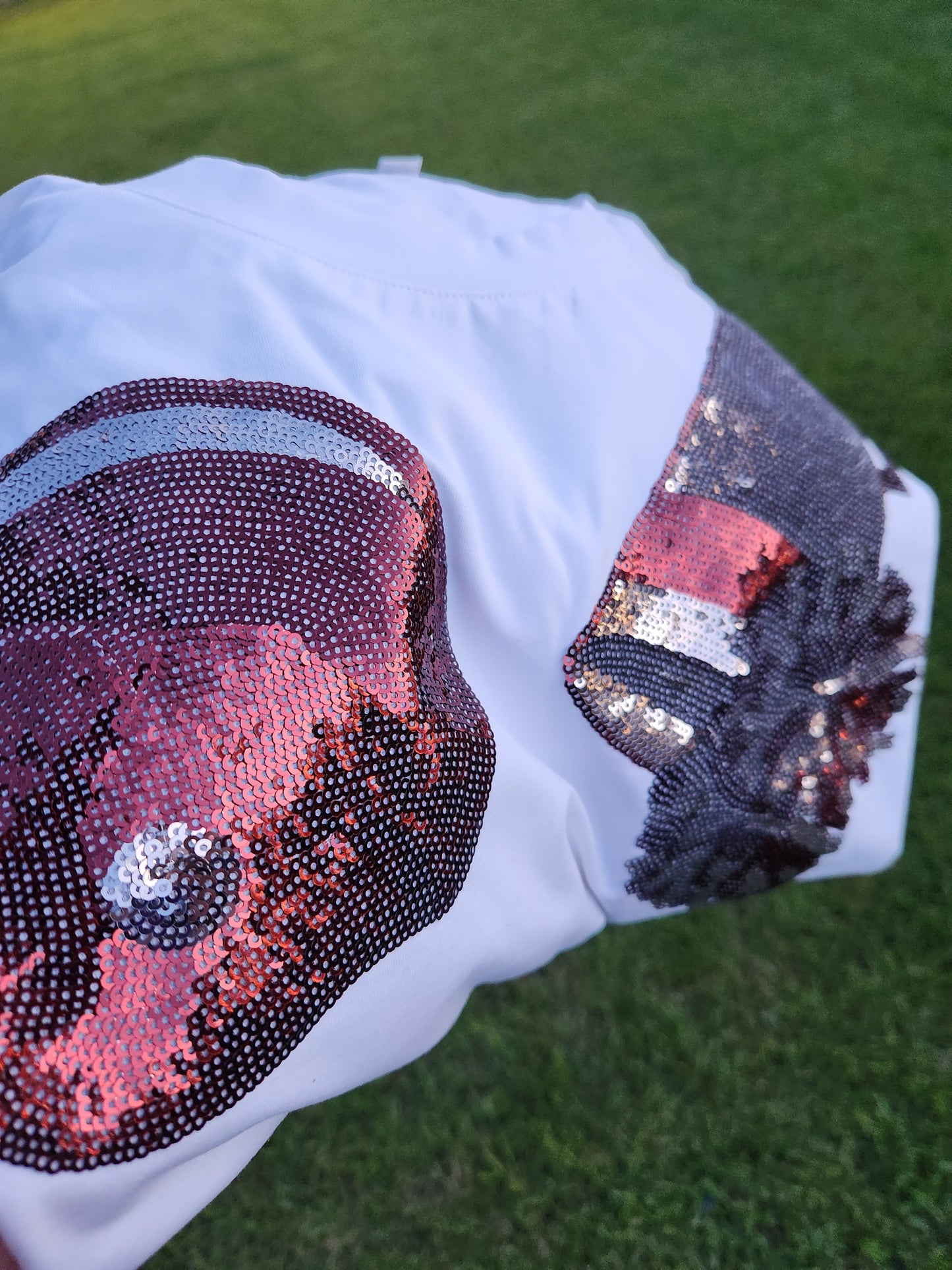Maroon/Silver Let's Geaux GAMEDAY SEQUIN TEE