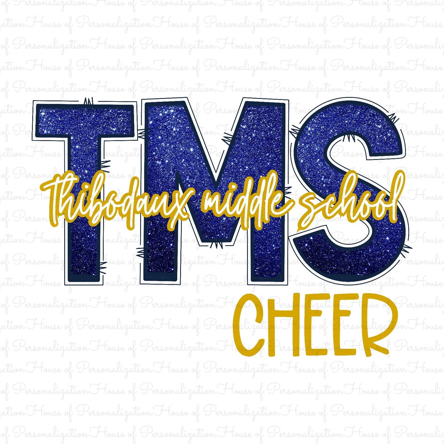 TMS Cheer Thibodaux Middle School DTF Transfer