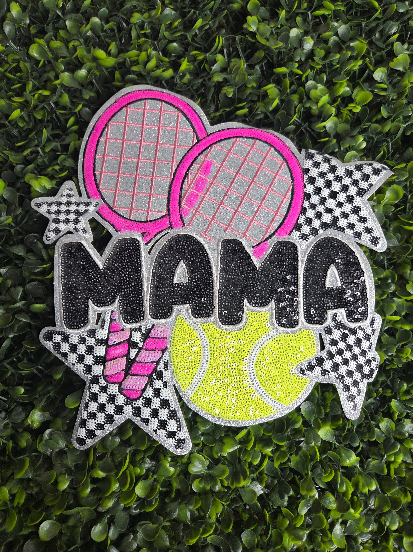 Tennis MAMA Sequin Patch