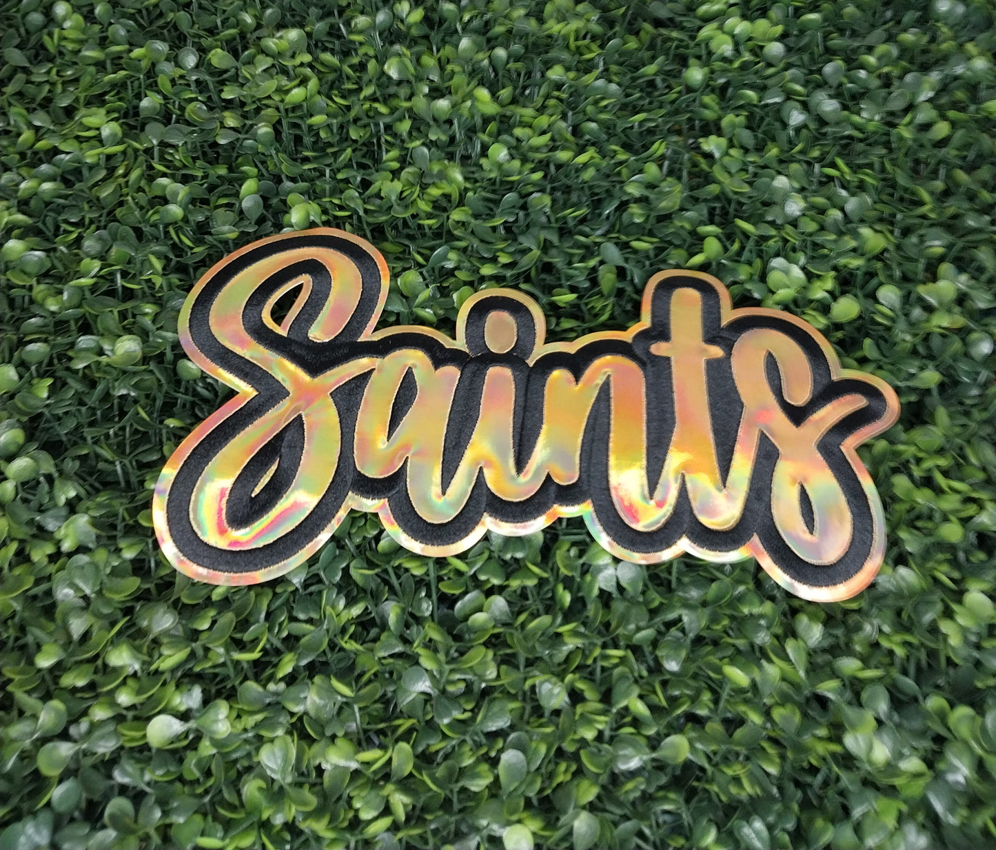 Cursive Metallic Patch