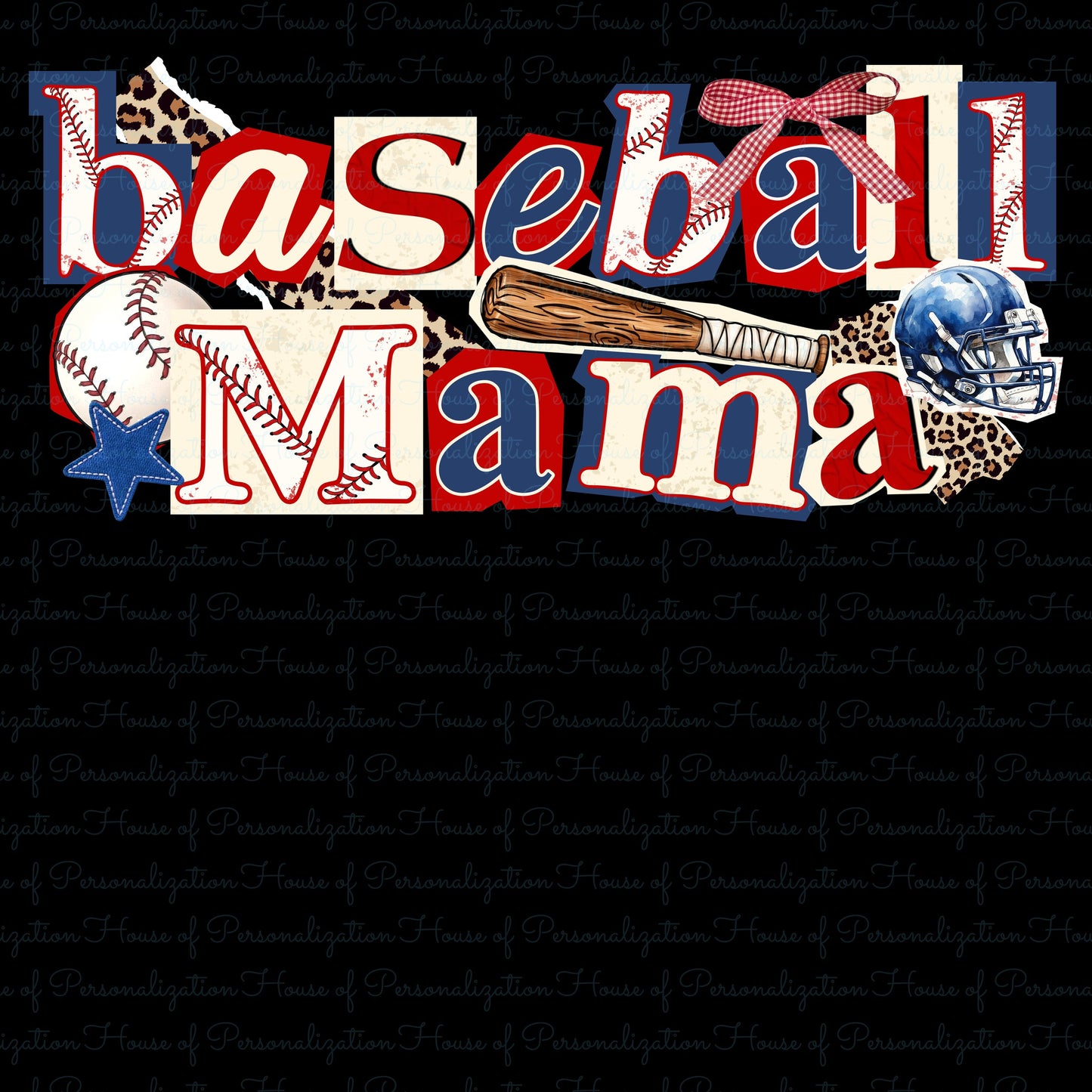 Baseball Mama Doodle DTF Transfer