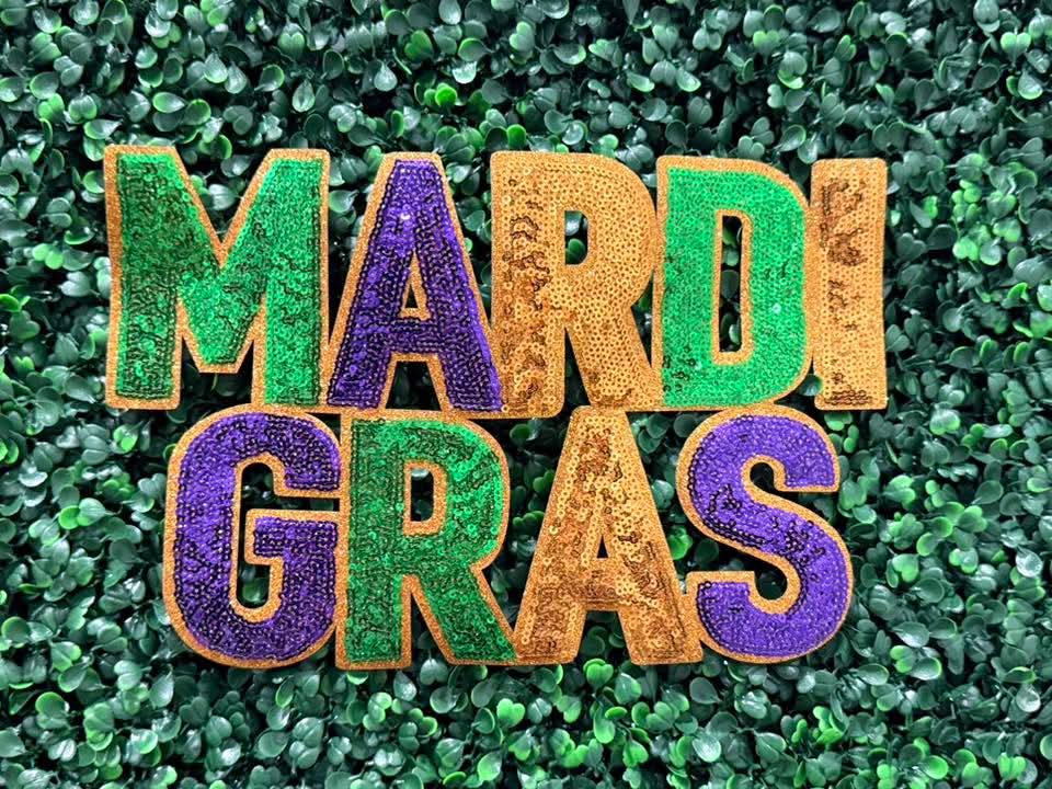 Mardi Gras OSC Sequin Patch