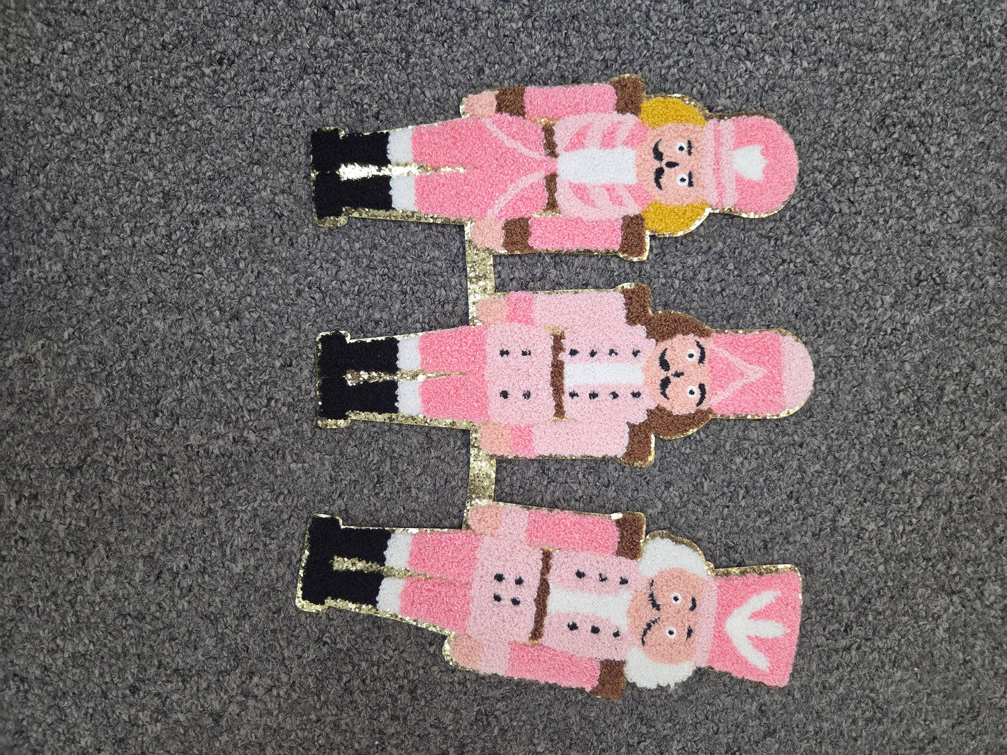 Pink Nutcrackers Chenille Patch