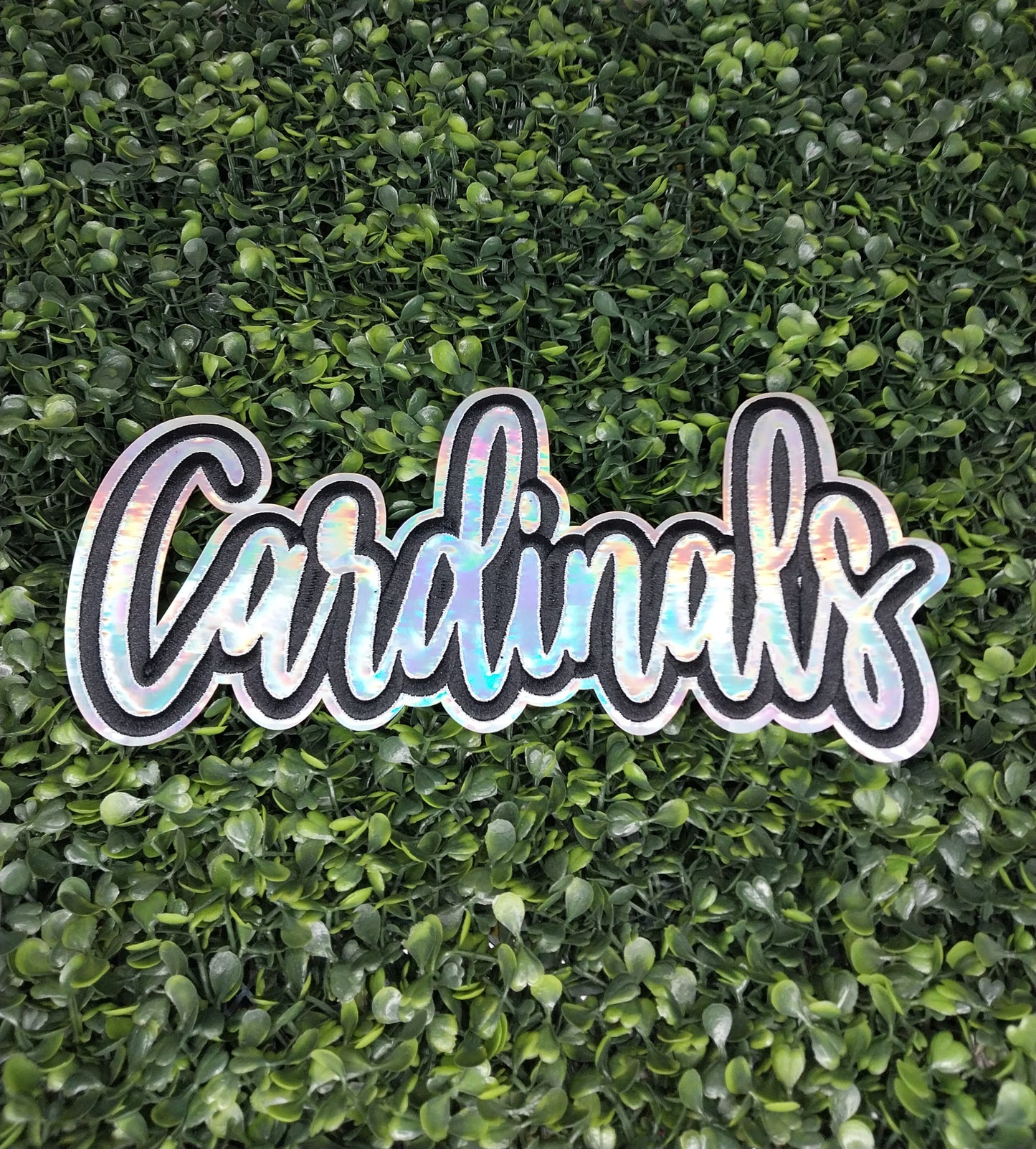 Cursive Metallic Patch