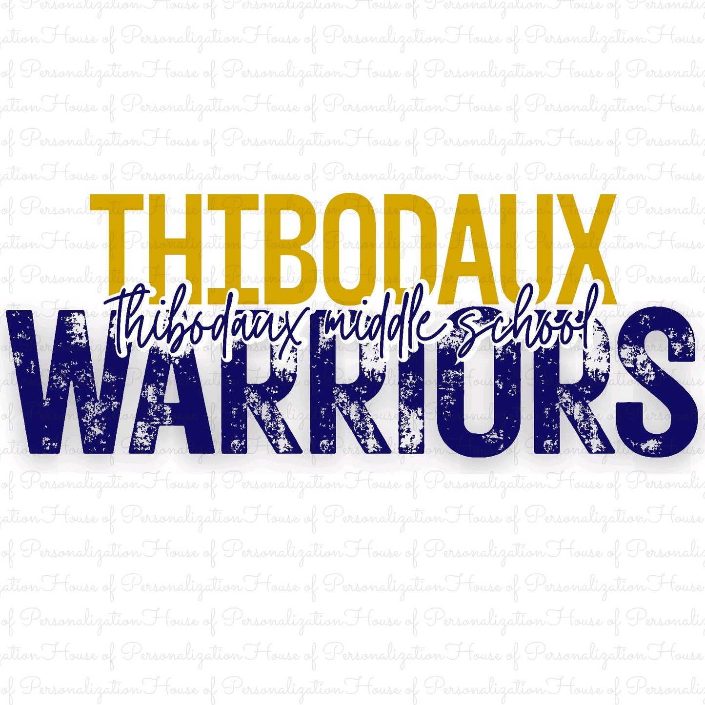 Thibodaux Warriors Thibodaux Middle DTF Transfer