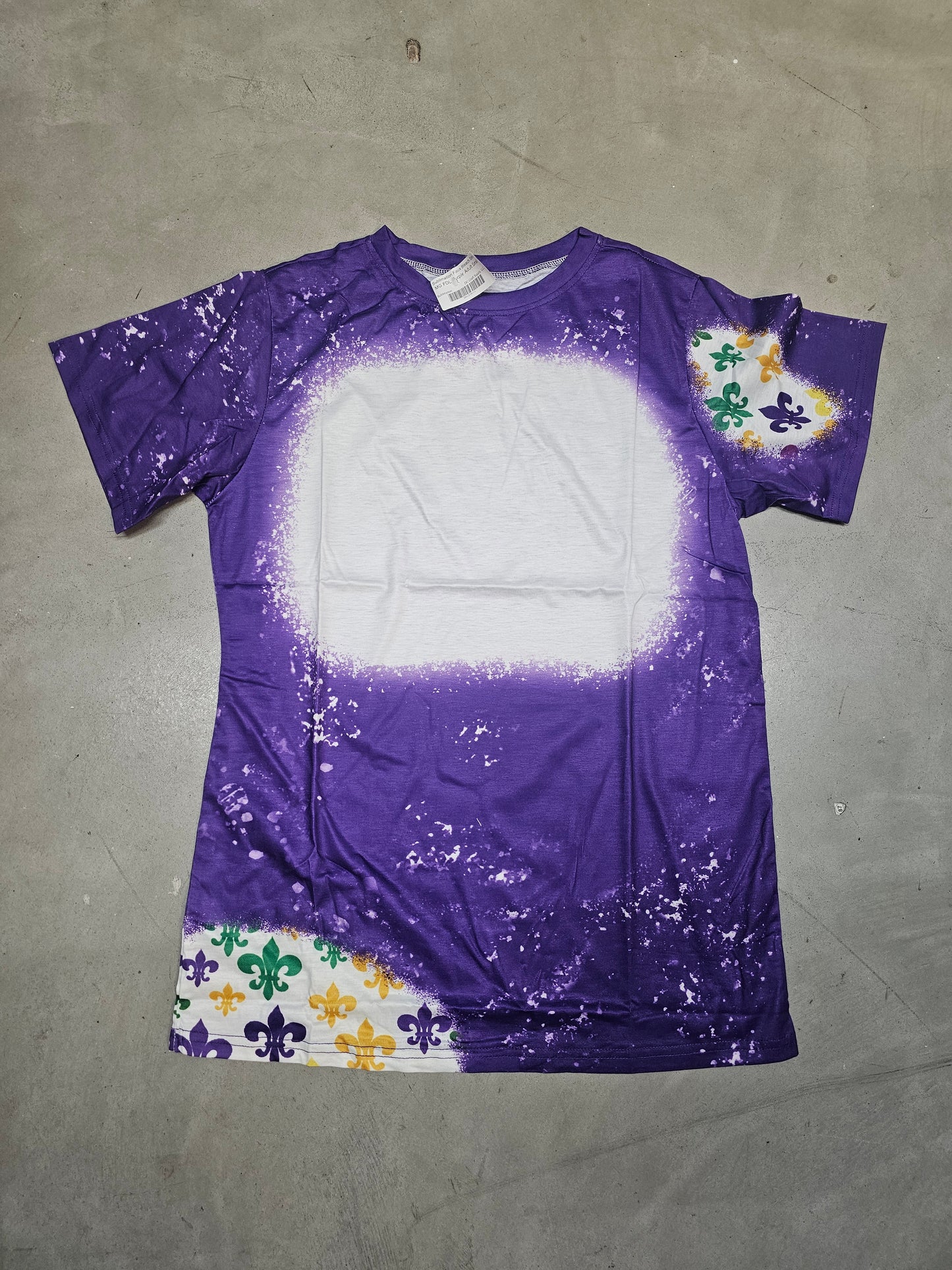 Mardi Gras FDL Purple BLANK FAUX BLEACHED TOP