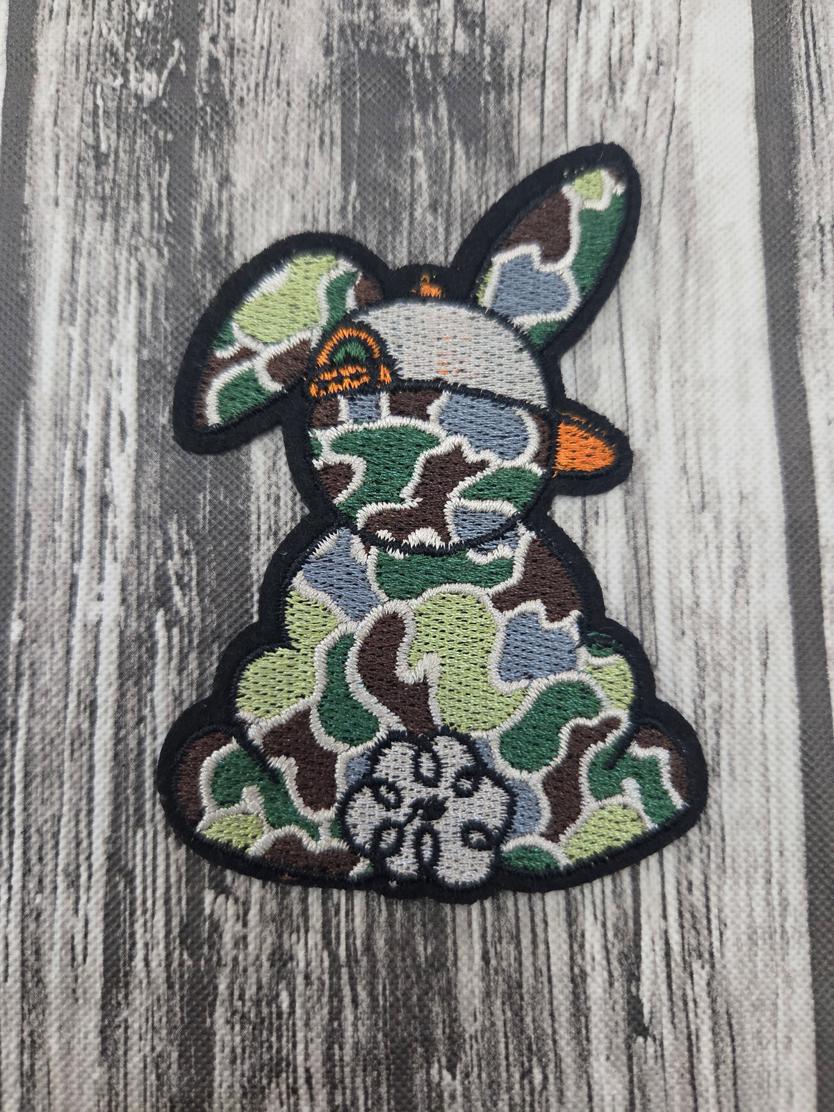 Camo Bunny Embroidered Patch
